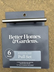 Better Homes & Gardens Pull Knob 6 Satin Nickel Finish For Cabinets Drawers NEW