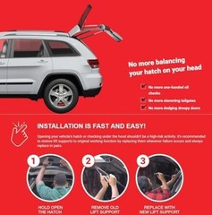 2pcs 26.06 in Front Hood Lift Support 1 Support On Hood (Vehicle Produced