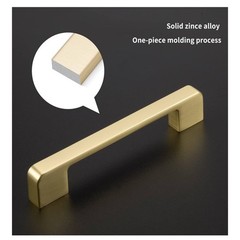 Lepatape 30 Pack 6 1/4”Brushed Gold Cabinet Pulls Zinc Alloy Handles for Kitchen