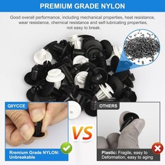 120PCS Car Clips & Plastic Rivets – 6 Popular Sizes, Fits Bumpers, Fenders & Mos