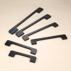 Black Metal Cupboard Drawer Cabinet Handle Knobs Furniture Wardrobe Door Pull