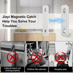 Cabinet Magnetic Catch 4 Pack Ultra Thin Cabinet Door Magnetic Catch for Draw…
