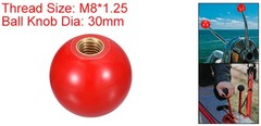 M8 Copper Thread 30mm Dia Threaded Ball Knobs for Machine Handle, Red