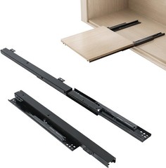 Undermount Drawer Slide Bottom Mount Pull Out Shelf Rail Hardware Flat Surface S