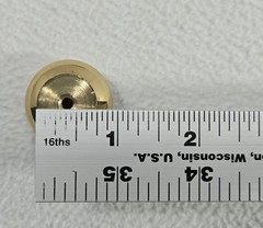 Vintage 1.25 Inch Round Polished Brass Cabinet Knob Heavy 10 Count