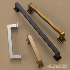 6 Pack 12-1/2″ Hole Center Matte Black Square Cabinet Handles AL30