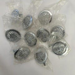 Lot of 10 Cabinet Knobs 2″ Filigree Polished Silver Chrome Pull Drawer Furniture