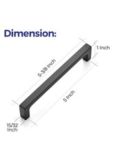 Ravinte Matte Black Metal Cabinet Bar Pulls, 30 Pack, 5in C-C, Screws