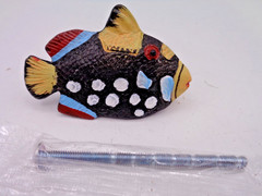 7 Tropical Caribe Fish Resin Drawer Pull Knobs Handles by Siro Designs – New