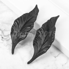 2Pc Leaves Furniture Handle Cabinet Drawer Wardrobe Door Knob Furniture Hardware