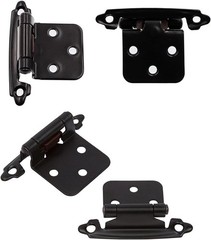 1/2″ Overlay Matte Black Cabinet Hinges – Durable Self-Closing Pair with Upgr…