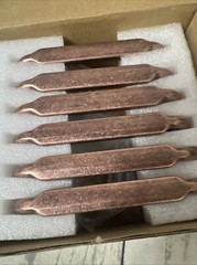 New 6 Cabinet Pulls Goo-Ki 3/4 in antique copper zinc 96mm Hole Center
