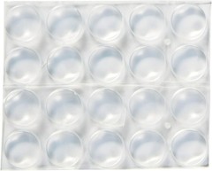 Scotch Round Rubber Cabinet Door Bumpers Pads Clear 20 Pack