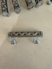 Silver Cabinet Hardware Pulls Knobs Openwork Scroll Geometric Drawer Handles
