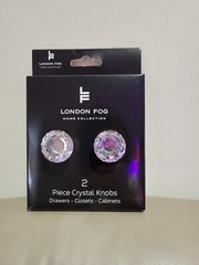 New – LONDON FOG Crystal Knobs ( 4 Pieces ) Drawers / Closets / Cabinets
