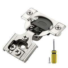 20 PCS 3/8 Inch Overlay Cabinet Hinges Soft Close Hidden Satin Nickel