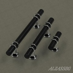 Alzassbg 10 Pack Black and Silver Cabinet Pulls, 61/4 Inch160mm Hole Centers …