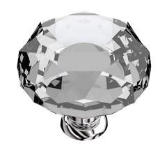 20Pcs Crystal Glass Cabinet Knob Diamond Shape 30mm Drawer Cupboard Handle Pulls