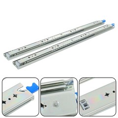 26″ Locking Drawer Slides 250lb Heavy Duty Ball Bearing Full Extension With Lock