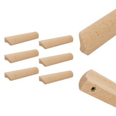 Tsnamay 6Pcs Unfinished Wood Solid Furniture Pulls 5.04″/128mm,
