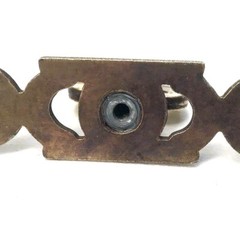 French Provincial Antique Hardware Brass China Cabinet Armoire Knob & Backplate