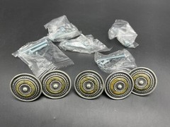 AXCO Vintage Metal Brass Round Stone Center Knobs Drawers Cabinets 1.50”W