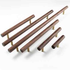 Walnut Wood Cabinet Handles Drawer Pulls Knobs Cupboard Handle Cabinet Door pull