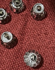 Glass And Silver Drawer’s Knobs Set Of Five