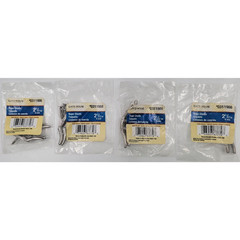 Gatehouse 2 Pack Small Steel Rope Cleats Satin Nickel Holds 85 Lbs. Lot of 4