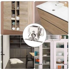 4/8/12pack Double Roller Catch Cupboard Cabinet Door Closet Latch Brown/Silver