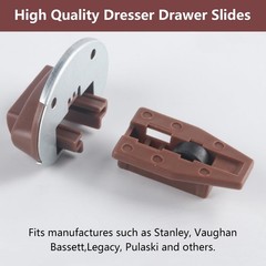 Dresser Drawer Slides Replacement Kit for Kenlin Rite-Trak II Model #168, 6 Set