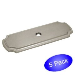 *5 Pack* Cosmas Cabinet Hardware Satin Nickel Knob Backplates #B-112SN