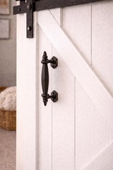 2 Black Oiled Iron Traditional Handle Pull for Door Cabinet or Drawer Iron Pulls