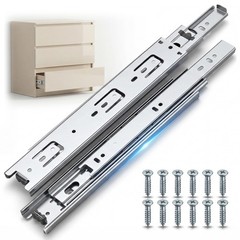 14 Inch Drawer Slides 6 Pairs (12pcs) Side Mount Rails – Heavy Duty Full Exte…