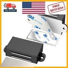 17lb Strong Black Magnetic Door Catches – 2-Pack Rust-Resistant Cabinet Latch