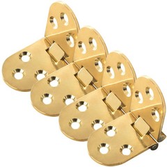 4Pcs Zinc Alloy Small Door Hinges Golden 180 Degree Foldable Durable Hardware