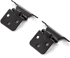 Matte Black Cabinet Hinges, 1/2 Inch Overlay, 60 Pack (30 Pairs)