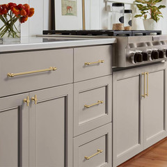 10 Pack 3.75″(96mm) Champagne Gold Cabinet Pulls Kitchen Cabinet Handles Brushed