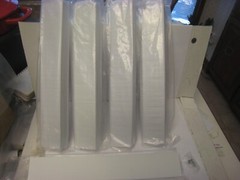 5 Pc Finger Flat Edge Pulls 9-7/8″ Overall Length Modern White Concealed Tab