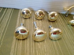 Hardware Lot of 12 Drawer Pulls & Knobs Gold Color