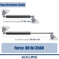 30 Inch Gas Strut Shock Spring Lift Support for RV Camper Bed 30 inch 80lb/356N