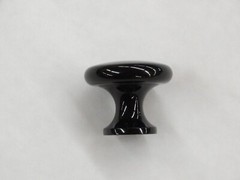 Vintage NOS H.B. Ives # 524PA-BLK Gloss Black 1 1/4″ Knob Lot of 6
