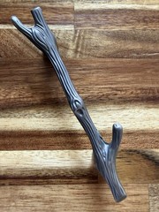 8x ATLAS 2106-NO 4.5″ Twig Branch Drawer Handle Pull 3″ center to center Pewter