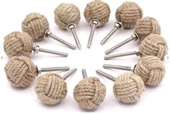 Natural Jute knobs Monkey Fist Knobs Door Cabinet Drawer pull Knob Round USA SLR