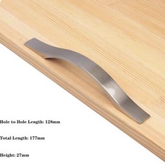 1-50PCS Modern Alloy Kitchen Cabinet Handles Drawer Pulls Brushed Nickel Pulls