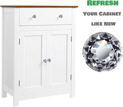 1-100PCS Door Handle Diamond Crystal Clear Glass Cabinet Drawer Pull Knobs Home