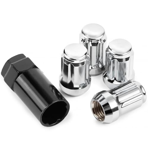 MWheel Locks with Key Wheel Locks 1.37 inch Length with 1 Key 60 12×1.5 Chrome