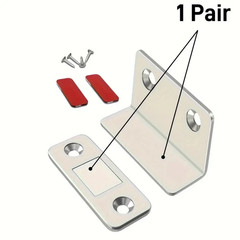 2pcs Magnetic Door Catch Latch Invisible Drill-Free Strong Adhesion for Doors
