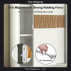 12 Pack Ultra Thin Magnetic Cabinet Door Catches with Adhesive and Screws