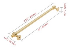 Utopia Alley Athen Pull Handle – Polished Gold Metal Drawer Pull Handle, 10.0″